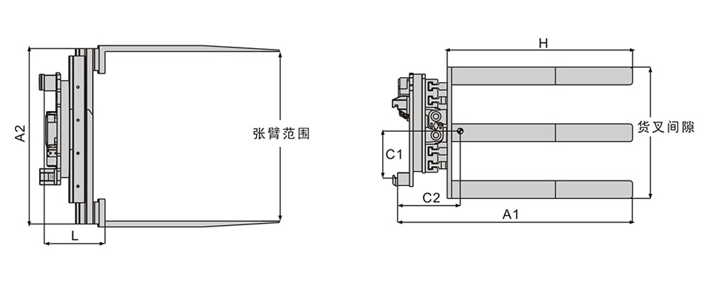 旋轉(zhuǎn)六叉叉夾,叉車六叉叉夾,大貨物搬運(yùn)叉車夾，抱叉叉車